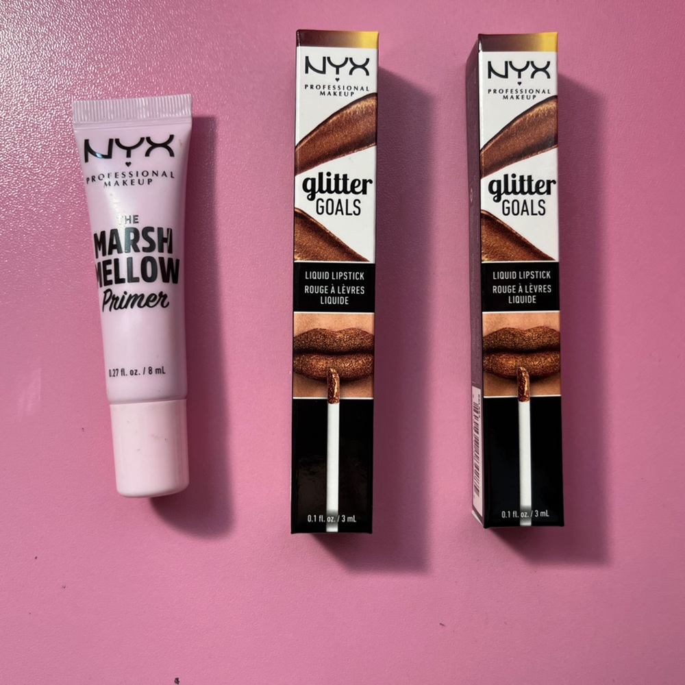NYX glitter goals lip and primer set -